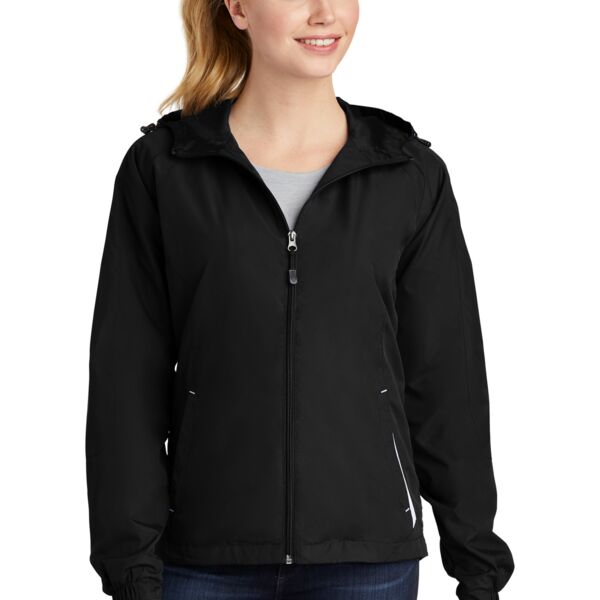 Women's Colorblock Hooded Raglan Jacket Thumbnail